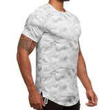 Summer Sports T-shirt Men's Loose Round Neck Short Sleeved Shirt Thin Print Quick Drying Tees aidase-shop