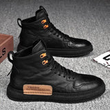 Winter New Tide Men's boots Shoes Korean High-top Board Shoes Men's Sports Tide Shoes Trend Martn warm Boots Men aidase-shop