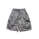 Multi-Pocket Cargo Shorts Mens  Summer Safari Style Solid Color Knee-length Shorts Casual Loose Half Pants Men aidase-shop