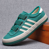 Elastic Band Canvas Casual Sneakers Youth Trend Men's Vulcanized Loafers Brand New Lazy Simple Joker Shoes aidase-shop