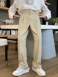 High-quality High Street Trousers Men Designer Handsome Elastic Pants Unisex Loose All-match Trend Suit Bottom Casual Long Pants aidase-shop