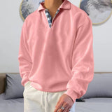 Autumn  Men Fashion Polo Shirts Short Sleeve Turn-down Collar Patchwork Casual Polos Mens Clothing Male Tops Pullover Sweatshirt aidase-shop