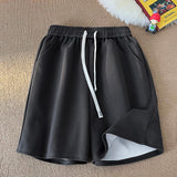 Summer New Basic Solid Casual Shorts Mens Womens Baggy Korean Trend Y2k Light Thin Short Pants Unisex Beach Trousers aidase-shop