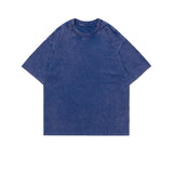 Quality Oversized Acid Washed T Shirt Women Vintage T-shirts Streetwear Mineral Wash Tee Shirts Girl Loose Luxury Brand Tops aidase-shop