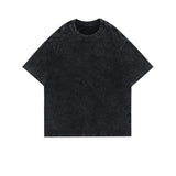 Quality Oversized Acid Washed T Shirt Women Vintage T-shirts Streetwear Mineral Wash Tee Shirts Girl Loose Luxury Brand Tops aidase-shop