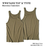 Bronson WWII Tank Top A Type Sleeveless Undershirt Cotton Tee Stretch Slim Fit aidase-shop