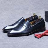 New Men's Shoes Italian Formal Shoes Oxford Men's Handmade Genuine Leather Office Shoes Elegant Wedding Party Shoes 37-46 aidase-shop
