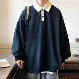 Autumn Lapel Hoodie Men Fashion 4 Colors Casual Oversized Sweatshirt Men Streetwear Hip Hop Loose Pullover Hoodies Mens Hoody aidase-shop