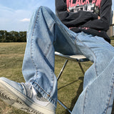 Autumn Blue/Black Baggy Jeans Men's Fashion Casual Straight Jeans Men Streetwear Hip Hop Loose Denim Pants Mens Trousers S-2XL aidase-shop