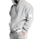 Sports Hoodie Men's Full Zip Sweatshirt Hooded Jacket Casual Fitness Sports Wear aidase-shop