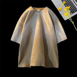 Streetwear Summer Cotton Gradient Men's Short Sleeve Tshirts Hip Hop Batik Acid Washed T-shirt Unisex Tees Clothes aidase-shop
