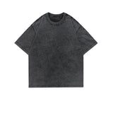 Quality Oversized Acid Washed T Shirt Women Vintage T-shirts Streetwear Mineral Wash Tee Shirts Girl Loose Luxury Brand Tops aidase-shop