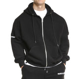 Sports Hoodie Men's Full Zip Sweatshirt Hooded Jacket Casual Fitness Sports Wear aidase-shop