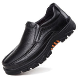 Genuine Leather Shoes Men Loafers Soft Cow Leather Men Casual Shoes New Male Footwear Black Brown Slip-on A2088 aidase-shop