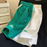 Mafokuwz Waffle Wide Leg Shorts for Men Women Summer Hip Hop Streetwear Unisex Loose Fit Casual Letter Slim Sports Capris aidase-shop
