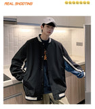 Aidase  Autumn Varsity Baseball Bomber Jacket Men Hip Hop Harajuku Solid Jackets  New Streetwear Overcoats Mens Unisex College Coats aidase-shop