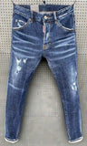 Aidase  Men Ripped Skinny Denim Jeans Luxury Brand Dsq2 Street Wear Fit Jeans Pants Quality Men Holes Stretch Denim Pants Casual Jeans aidase-shop