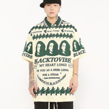 Aidase  Polo Shirts Vintage Characters Print Cotton Men T-shirt Streetwear Casual Men's Clothing 2022 Summer Oversized T Shirt for Men aidase-shop