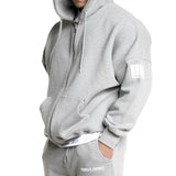 Sports Hoodie Men's Full Zip Sweatshirt Hooded Jacket Casual Fitness Sports Wear aidase-shop
