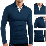 Aidase Solid Color Turn-down Collar Men Shirt Soft Leisure Long Sleeve Autumn Shirt All Match Formal Quick Dry Men Shirt	for Work aidase-shop