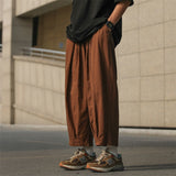 Summer Cotton Linen Pants Men Fashion Retro Casual Pants Mens Japanese Streetwear Loose Hip Hop Straight Pants Mens Trousers aidase-shop