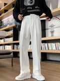 High-quality High Street Trousers Men Designer Handsome Elastic Pants Unisex Loose All-match Trend Suit Bottom Casual Long Pants aidase-shop