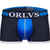 ORLVS Sexy Men Boxers Comfortable Underwear Mesh Breathable Nylon Male Panties Cueca Tanga Men Boxershorts Solid Shorts Boxers aidase-shop