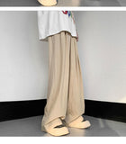 Summer New Japanese Style Baggy Slim Pants Mens Tall Light Thin  Ice Silk Casual Pant Male Harajuku Trend Trousers aidase-shop