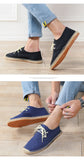 Aidase New Fashion Loafers Men Flats Brand Canvas Shoes Flat Male Lazy Shoes Mens Casual Shoes Black Beige Blue Big Size 45 A4829 aidase-shop