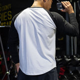 Aidase Casual Long Sleeve T-shirt Men Fitness Cotton Patchwork Tee Shirt Male Gym Workout Tops Spring Autumn Running Sport Clothing aidase-shop