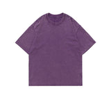 Quality Oversized Acid Washed T Shirt Women Vintage T-shirts Streetwear Mineral Wash Tee Shirts Girl Loose Luxury Brand Tops aidase-shop