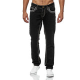 Mens jeans High quality fashion Daily Smart Casual men's stretch pants Street Style Students Vintage trousers Youth Cool Pant aidase-shop