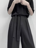 High-quality High Street Trousers Men Designer Handsome Elastic Pants Unisex Loose All-match Trend Suit Bottom Casual Long Pants aidase-shop