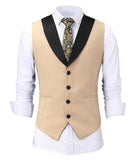 Aidase Casual Men's Beige Vest Jacket Slim Fit Prom Burgundy Tuxedos Blazer Champagne Suits Waistcoat For Wedding Best Man Grooms aidase-shop