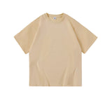 Summer Man T-shirts Short Sleeve Solid Color Casual Oversized T Shirt Men Harajuku Hip Hop Cotton Men's Clothing Tops Tee aidase-shop