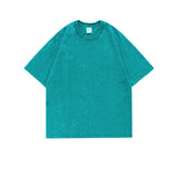 Quality Oversized Acid Washed T Shirt Women Vintage T-shirts Streetwear Mineral Wash Tee Shirts Girl Loose Luxury Brand Tops aidase-shop