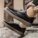 High Quality Retro Solid Color Business Men's Shoes  Fall Hot Sale Men Casual Shoes Comfortable Lightweight Skid Plate Shoes aidase-shop