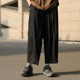 Summer Cotton Linen Pants Men Fashion Retro Casual Pants Mens Japanese Streetwear Loose Hip Hop Straight Pants Mens Trousers aidase-shop