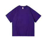 Summer Man T-shirts Short Sleeve Solid Color Casual Oversized T Shirt Men Harajuku Hip Hop Cotton Men's Clothing Tops Tee aidase-shop