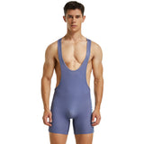 Men's Bodybuilding Tank Tops Jumpsuit Fitness Bodysuit Wrestling Singlet Men One-piece Vest Shapers aidase-shop