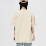 Aidase  Punk T-Shirts Hip Hop Shadow Print Gothic Rock Short Sleeve Tshirt Streetwear Men Harajuku Casual Cotton Loose Tee Shirts Top aidase-shop