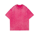 Quality Oversized Acid Washed T Shirt Women Vintage T-shirts Streetwear Mineral Wash Tee Shirts Girl Loose Luxury Brand Tops aidase-shop