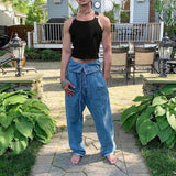 Clubwear Mens Fashion Slim Tank Tops  Summer Sexy Straps O Neck Sleeveless Solid Strech Vest Men Streetwear Trend Camisole aidase-shop