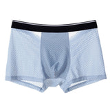 Men Ice Silk Underwear Mesh Sexy Breathable Boxer Shorts Transparent Briefs Bugle Pouch Panties Male See Through Trunk Sexy Pant aidase-shop