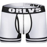 ORLVS Sexy Men Boxers Comfortable Underwear Mesh Breathable Nylon Male Panties Cueca Tanga Men Boxershorts Solid Shorts Boxers aidase-shop