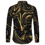 Aidase Fashion Men Oversized Casual Shirt Stripe Print Long Sleeve Men Clothing High Quality Prom Party Cardigan Blouses Us size S-5XL aidase-shop