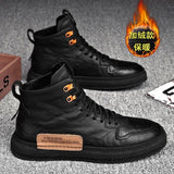 Winter New Tide Men's boots Shoes Korean High-top Board Shoes Men's Sports Tide Shoes Trend Martn warm Boots Men aidase-shop
