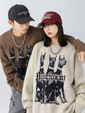 Japanese Men's Du Binquan Jacquard Sweater Men's Winter New American Hip Hop Retro Trendy Loose Knit Sweater Pullover Tops aidase-shop