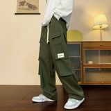 Multi Pockets Cargo Pants American Style Street Plus Size Man Loose Casual Streetwear Wide Leg Joggers Hip Hop Trousers aidase-shop