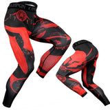 Running Tights Men Compression Tight Trousers 3D Print Sport Leggings Man Quick Dry Gym Workout Bottoms aidase-shop